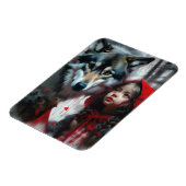 リトルレッドライディングフードとオオカミ マグネット (左側)