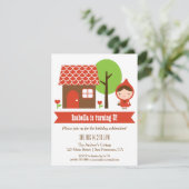 リトルレッドライディングフードバースデーパーティ招待状 招待状 (スタンド正面)