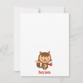 リトルレッドライディングフードバースデーパーティ招待状 招待状 (裏面)