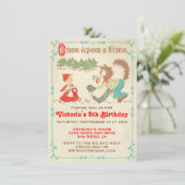 リトルレッドライディングフードパーティの招待状 招待状 (スタンド正面)