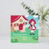 リトルレッドライディングフードフェアユタリーガールズ誕生日 サンキューカード (スタンド正面)