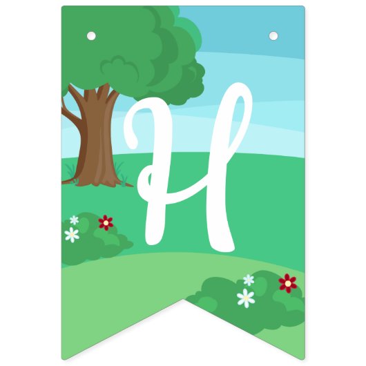 リトルレッドライディングフードフェアユタリーガールズ誕生日 バンティングフラッグ (第2の旗)