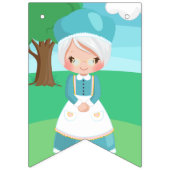 リトルレッドライディングフードフェアユタリーガールズ誕生日 バンティングフラッグ (第1の旗)