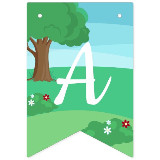 リトルレッドライディングフードフェアユタリーガールズ誕生日 バンティングフラッグ (第3の旗)