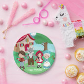 リトルレッドライディングフードフェアユタリーガールズ誕生日 ペーパープレート (パーティー)