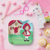 リトルレッドライディングフードフェアユタリーガールズ誕生日 ペーパープレート (パーティー)