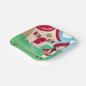 リトルレッドライディングフードフェアユタリーガールズ誕生日 ペーパープレート (傾斜あり)