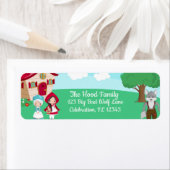 リトルレッドライディングフードフェアユタリーガールズ誕生日 ラベル (インサイチュ)