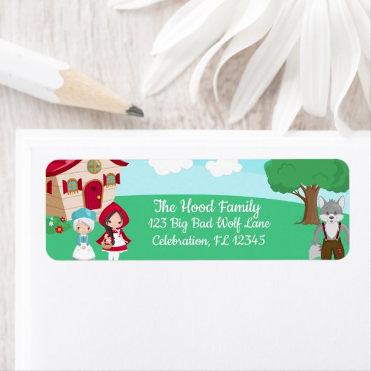 リトルレッドライディングフードフェアユタリーガールズ誕生日 ラベル (インサイチュ)