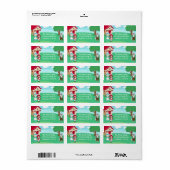 リトルレッドライディングフードフェアユタリーガールズ誕生日 ラベル (フルシート)