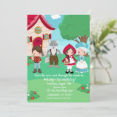 リトルレッドライディングフードフェアユタリーガールズ誕生日 招待状 (スタンド正面)