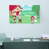 リトルレッドライディングフードフェアユタリーガールズ誕生日 横断幕 (トレードショー)