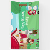 リトルレッドライディングフードフェアユタリーガールズ誕生日 横断幕 (縦)