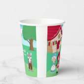 リトルレッドライディングフードフェアユタリーガールズ誕生日 紙コップ (左)