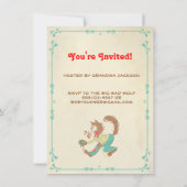 リトルレッドライディングフードベビーシャワー招待状 招待状 (裏面)