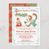 リトルレッドライディングフードベビーシャワー招待状 招待状 (正面/裏面)