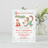 リトルレッドライディングフードベビーシャワー招待状 招待状 (スタンド正面)