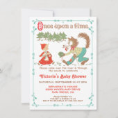 リトルレッドライディングフードベビーシャワー招待状 招待状 (正面)