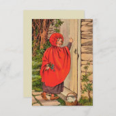 リトルレッドライディングフードヴィンテージ サンキューカード (正面/裏面)