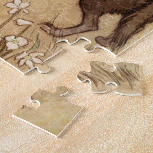 リトルレッドライディングフード及びオオカミヴィンテージ ジグソーパズル (側面)