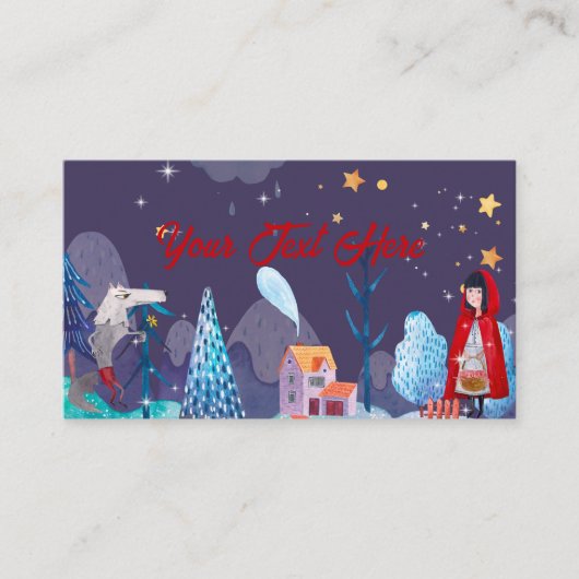 リトルレッドライディングフード誕生日エンクロージャカード エンクロージャーカード (正面)