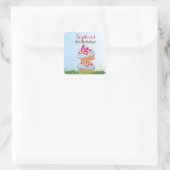 リトルレッドライディングフード誕生日シール スクエアシール (バッグ)