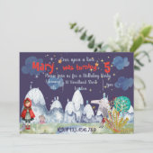 リトルレッドライディングフード誕生日招待状 招待状 (スタンド正面)