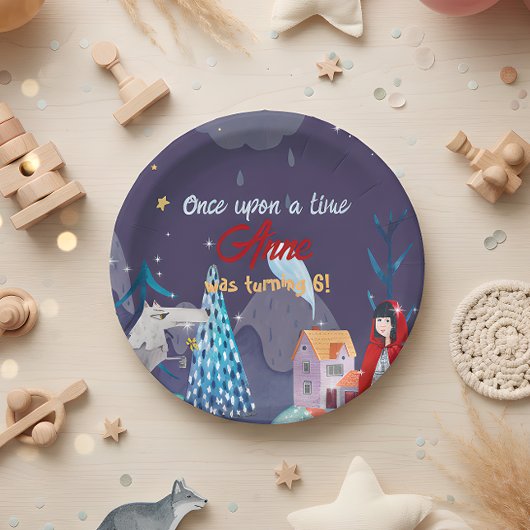 リトルレッドライディングフード誕生日紙プレート ペーパープレート