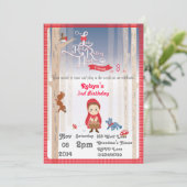 リトルレッドライディングフード誕生日 招待状 (スタンド正面)