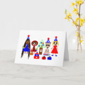 リトルレッドライディングフード7月4日 カード (黄色い花)