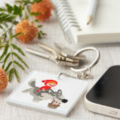 リトルレッドライディングフード&ザウルフアクリルキーチェーン キーホルダー (正面右)