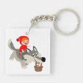 リトルレッドライディングフード&ザウルフアクリルキーチェーン キーホルダー (裏面)