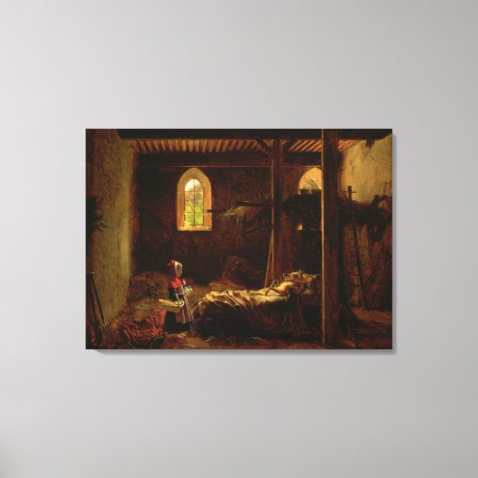 リトルレッドライディングフード， c.1820 キャンバスプリント (正面)