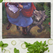 リトルレッド乗馬フード キッチンタオル (折り畳み)