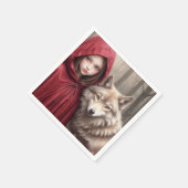 リトルレッド乗馬フード スタンダードカクテルナプキン (角)