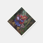 リトルレッド乗馬フード スタンダードカクテルナプキン (角)