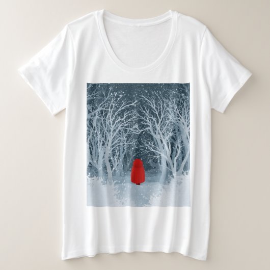 リトルレッド乗馬フード プラスサイズTシャツ (デザイン正面)