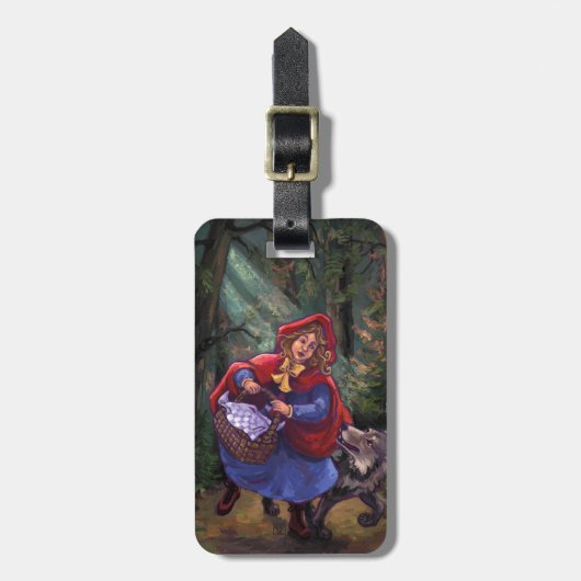 リトルレッド乗馬フード ラゲッジタグ (正面縦)