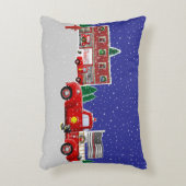 リトルレッド消防車と消防署 アクセントクッション (正面(垂直))
