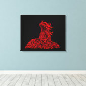 リトルレッド・ドラゴン キャンバスプリント (インサイチュ (ウッドフロア))