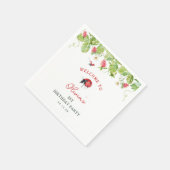 リトルレディバグガールバースデーパーティー スタンダードカクテルナプキン (角)