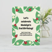 リトルレディバグズ子供の誕生日パーティー 招待状 (スタンド正面)