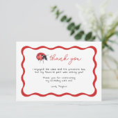 リトルレディバグバースデーパーティーサンキューカード サンキューカード (スタンド正面)