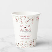 リトルレディバグベビーイン開花ベビーシャワー 紙コップ (正面)