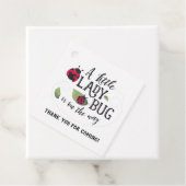 リトルレディバグベビーシャワーメッセージカード フェイバータグ (インサイチュ)