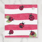 リトルレディバグベビーシャワーメッセージカード フェイバータグ (裏面)