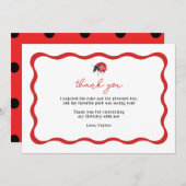 リトルレディバグ誕生日ありがとう サンキューカード (正面/裏面)