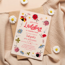 リトルレディバグ誕生日パーティー 招待状