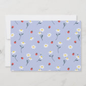 リトルレディベイビーシャワー招待状 - ラベンダー 招待状 (裏面)