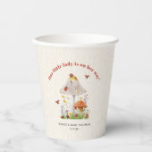 リトルレディラディバグマッシュルームフラワーベビーシャワー 紙コップ (正面)